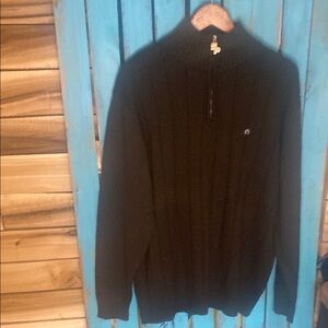 South Pole chocolate brown quarter zip pullover sweater size large